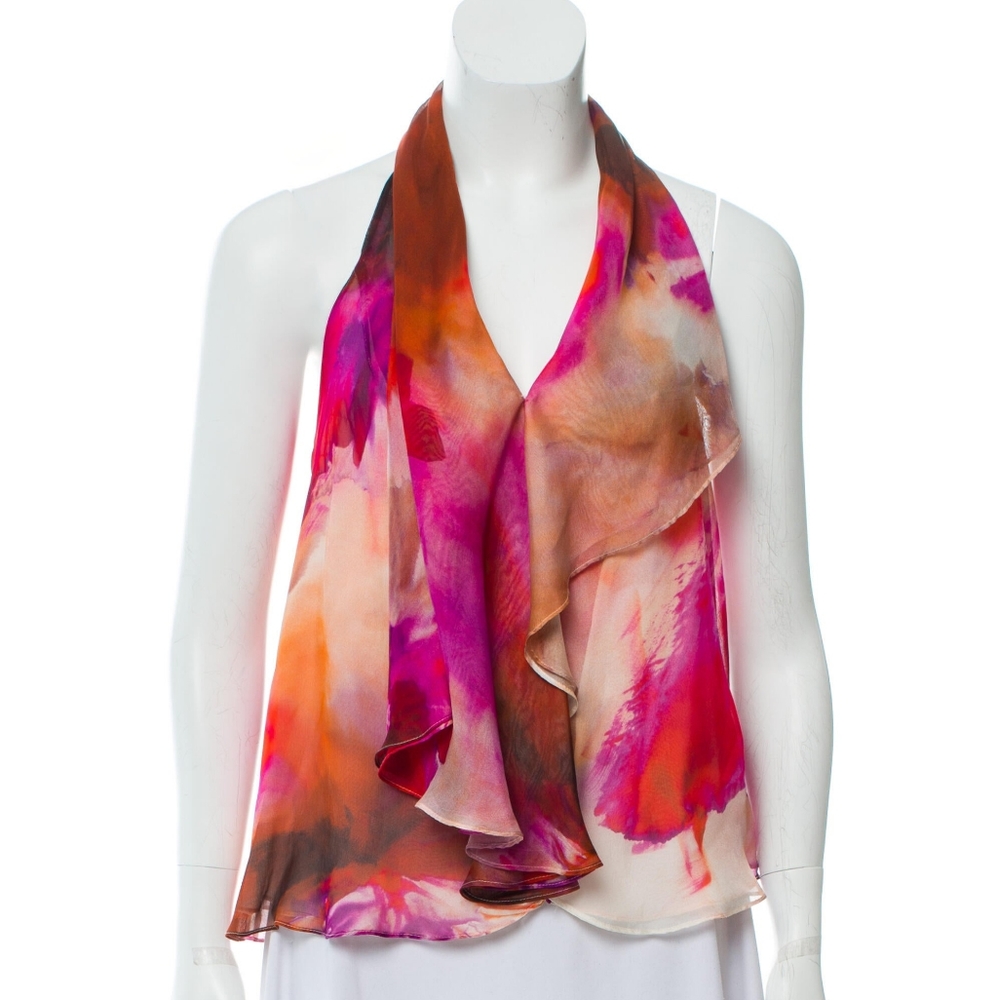 Haute Hippie Pink Multicolor Halter Top